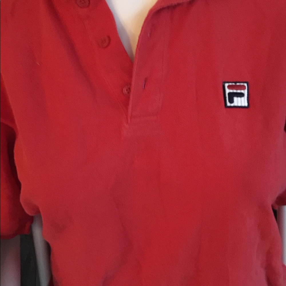 Fila /fils shirt red large vtg